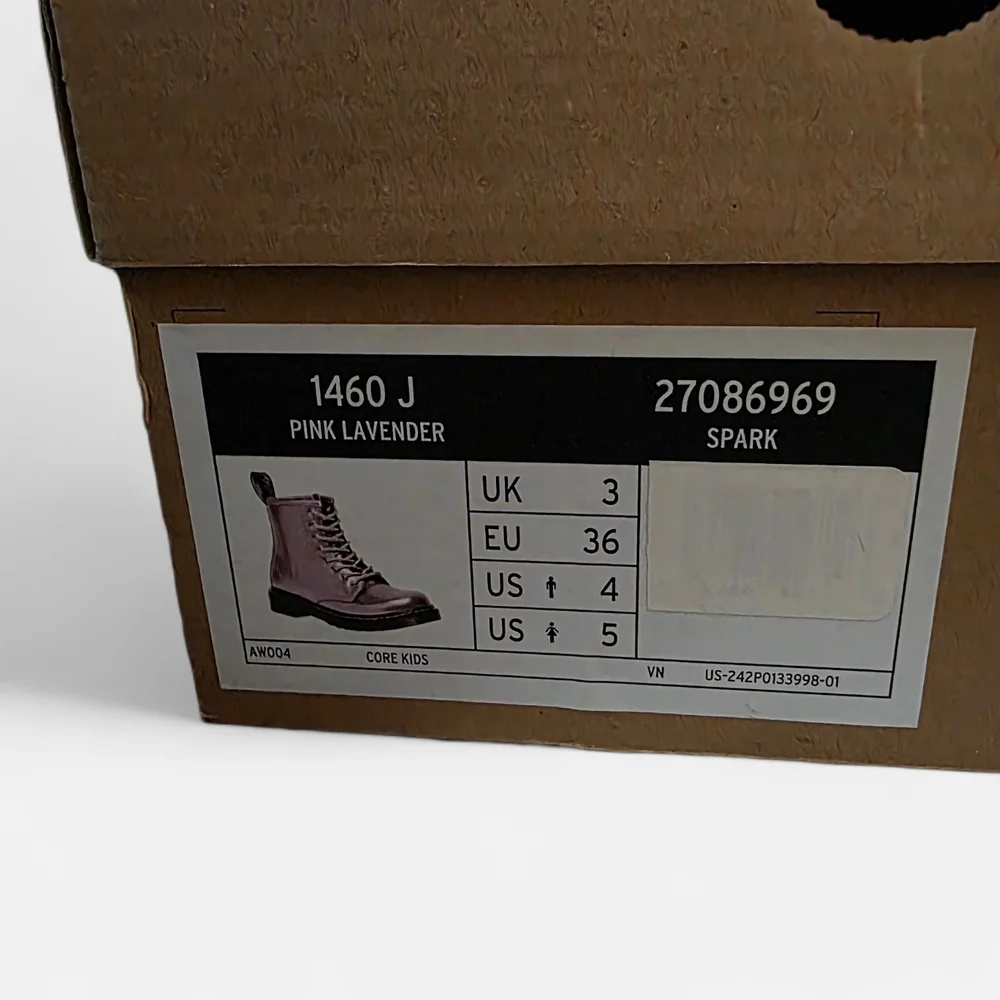 NEW Dr. Martens Shiny Pink Lavender Spark Boots Size 5